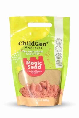 ChildGen Doğal Kinetik Kum Natural (907gr) Refill Paket