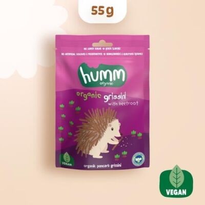 Humm Organik Pancarlı Grissini Vegan (55 gr) (1)