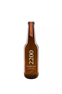 Kombucha 2200 Şeftali Gül Fermente Yeşil Çay (330 ml)