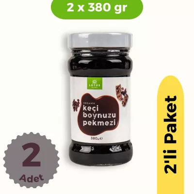 Lotus Natura Organik Keçiboynuzu Pekmezi (380 gr) 2'li Set