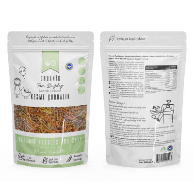 OG Natural Organik Karışık Sebzeli Tam Buğday Kesme Çorbalık +8 Ay (200 gr) (1)