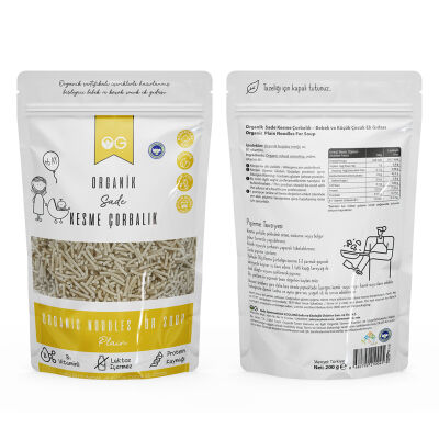 OG Natural Organik Sade Kesme Çorbalık (Sütsüz, Yumurtasız) +6 Ay 200 gr (1)