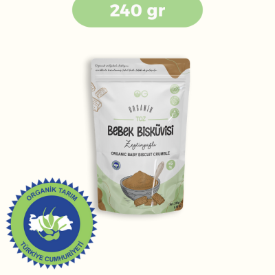 OG Natural Organik Toz Zeytinyağlı Bebek Bisküvisi +6 Ay (240 gr)