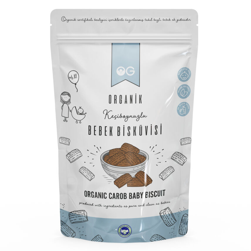 OG Natural Organik Zeytinyağlı Bebek Bisküvi (300 gr) ve Organik Keçiboynuzlu Bebek Bisküvisi (150 gr) +6 Ay 2'li Set - 3