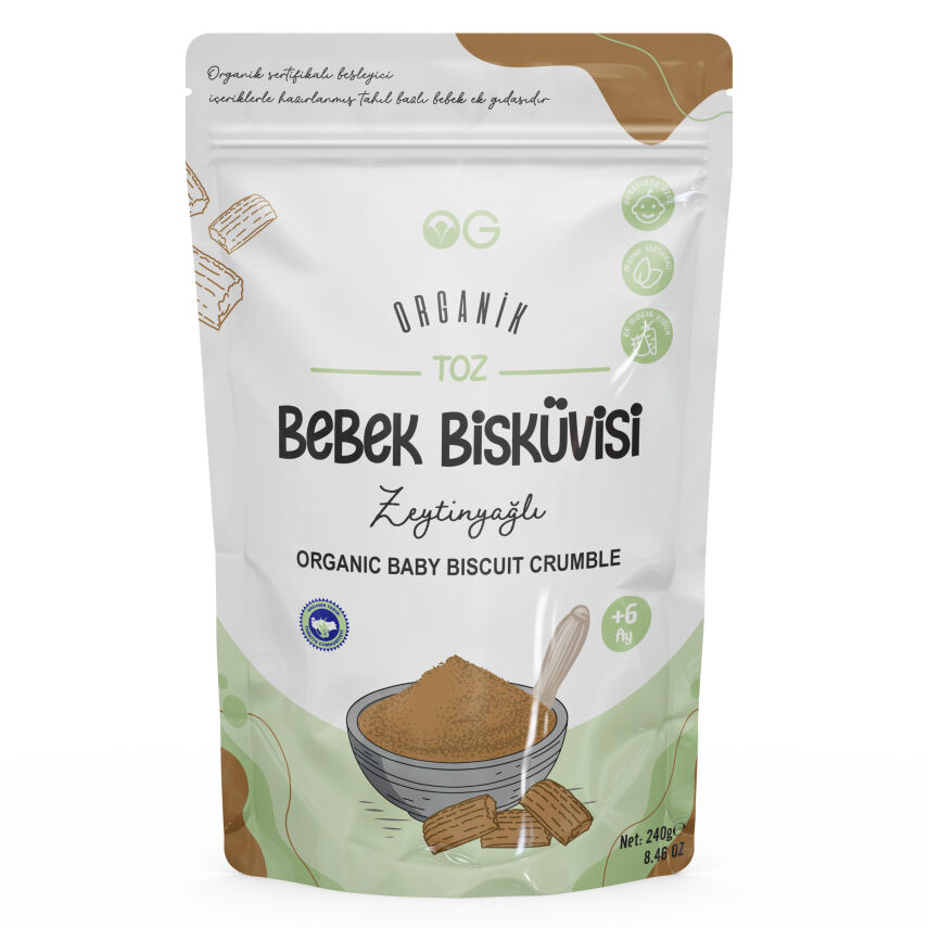OG Natural Organik Zeytinyağlı Bisküvi (300 gr) ve Organik Toz Zeytinyağlı Bebek Bisküvisi (240 gr) 2'li set - 3