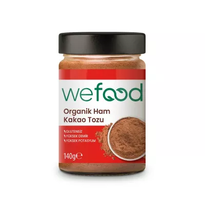 Wefood Organik Ham Kakao Tozu 140 gr | Saf, Besleyici ve Lezzetli