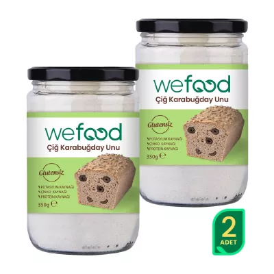 Wefood Çiğ Karabuğday Unu 2'li Set Glutensiz 350 gr (1)