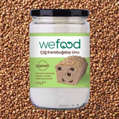 Wefood Çiğ Karabuğday Unu Glutensiz (350 gr) (1)