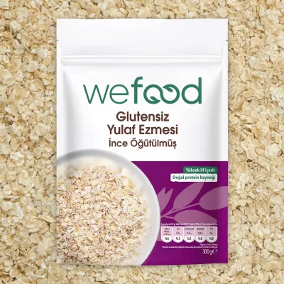 Wefood İnce Öğütülmüş Glutensiz Yulaf Ezmesi (300 gr) - 2