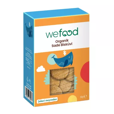 Wefood Kids Organik Sade Bisküvi (Tereyağlı) 50 gr