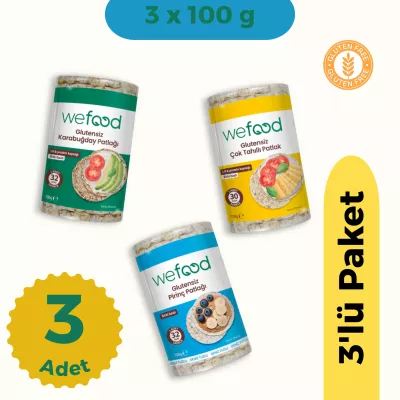 Wefood Tahıl Patlağı 3'lü Set (Karabuğday & Pirinç & Çok Tahıllı)
